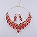 Molie Star Luxurious Austria Crystal Rhinstone Necklace Earrings Set for Bridal Wedding Ceremony Events Dress