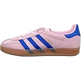 adidas Gazelle Indoor Women's Sneakers, Clear Pink/Lucid Blue/Gum, Size 7