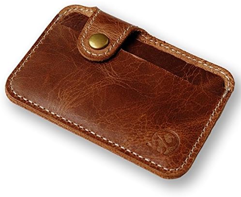 RKPM Unisex Fashion Money Clip Slim Credit Card ID Holder Wallet Leather Mini Clutch Bag (Brown)
