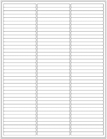 Transparent cryogenic removable laser labels 2.64" x 0.277", TRCL-11