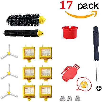 Keela Accessory Kit for Irobot Roomba 700 760 770 780 790 Vacuum Cleaner Kit - Includes 6 Pc Filter, 3pc Side Brush, and 1 Pc Bristle Brush and Flexible Beater Brush, Cleaning Tool