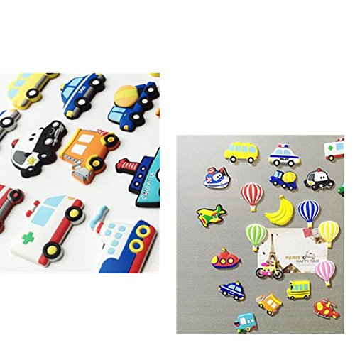 Koolemon (12pcs/lot) Vehicles Car Fridge Whiteboard Sticker