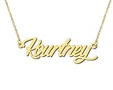 Aoloshow 18k Gold Plated Kourtney Name Pendant