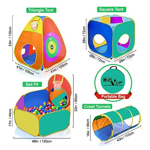 Gift for Toddler Boys & Girls, Ball Pit, Play Tent and Tunnels for Kids, Best Birthday Gift for 3 4 5 Year Old Pop Up… - Image 7