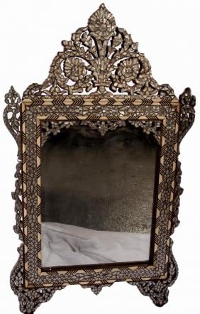 Antique mirror vintage Ottoman style old Syrian with mother of pearl - MOP00014