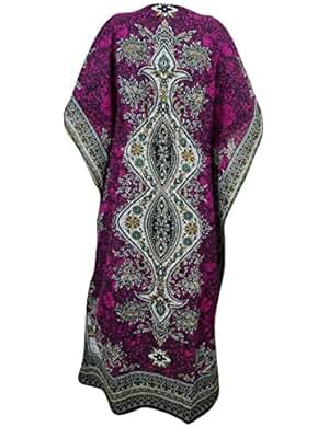Womens Kaftan Pink Dashiki Printed Maxi Caftan Dresses XXL