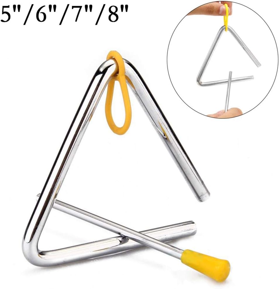 5/6/7/8 Inch Triangle Orff Instrument Band Percussion Musical Triangolo