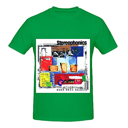 Stereophonics Word Gets Around Soul Men O Neck Graphic Tee Shirts Green
