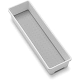 madesmart Classic 12 x 3 Bin - White | CLASSIC COLLECTION | Multi-Purpose Storage Organizer | Soft-grip Lining and Non-slip R