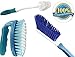 Scrub Brush Set 3 Piece Household Cleaning Supplies: Stiff Bristle Brushes,Carpet Kitchen,Bathroom.Clean the Bathtub Shower Sinkware Dishes Water Bottle Scrubbing Grout Tile Remove Urine Pet Stains Odor
