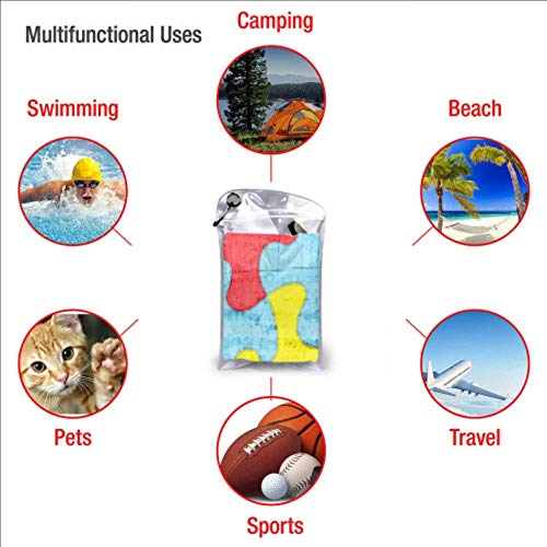 JOCHUAN-Colorful-Autism-Awareness-Puzzle-Wood-2-Pack-Microfiber-Bath-Towels-Beach-Man-Beach-Towel-Set-Fast-Drying-Best-For-Gym-Travel-Backpacking-Yoga-Fitnes