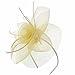 Fascinator Fascinator Sinamay Bridal Wedding Headband Cocktail Feather Mesh Net Veil Party Flower Clip Kentucky Derby Hat for Women
