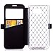 SailsON Electronics Samsung Galaxy S6 Case Leather Wallet PU Case Flip Cover Built-in Card Slots View Window Stand Holder Function Phone Protective For Samsung Galaxy S VI, Black