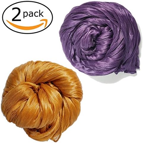 Head Wrap Scarf Turban - Long Black Head Scarf Wrap Turban Hair Scarf Tie Color Headband 1 or 2 Set