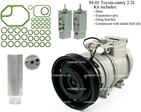 1994 - 2001 TOYOTA CAMRY L4 2.2L 2.0L New AC Compressor Kit with Drier, Expansion valve, orings seal kit 1 Year Warranty