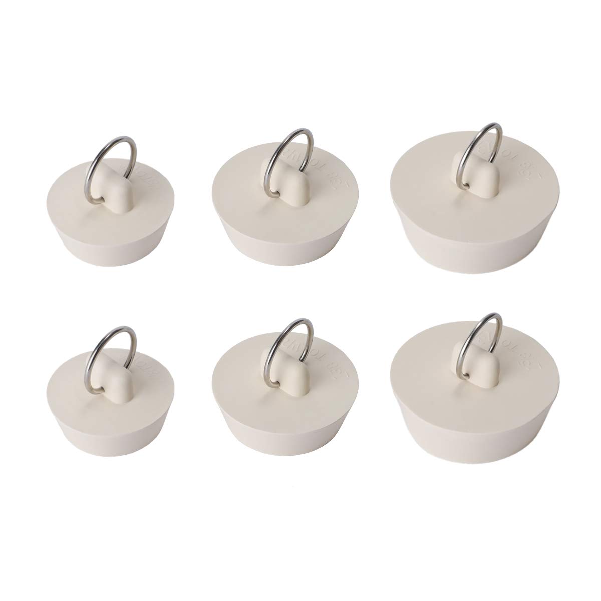 Weiß Abflussstopfen aus Gummi,AIEVE 6 Stück Ablaufstopfen Set