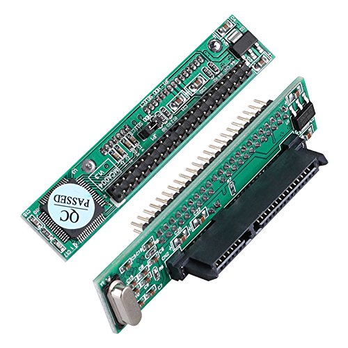 QNINE Laptop SATA to IDE Adapter, 2.5 Inch Serial ATA HDD Hard Disk Drive or SSD to 44 Pin Male PATA Port Converter, Vertical Type