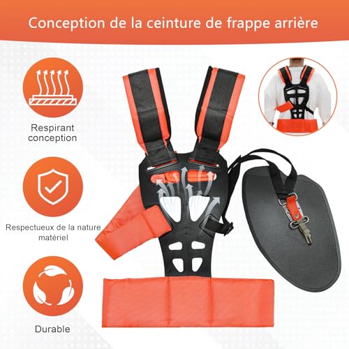 Viabrico Universal Strimmer Harness, Adjustable Padded Double Harness Strap for Strimmer and Strimmer