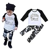 Efaster® 1Set Toddler Baby Boy Long Sleeve Print T-shirt Tops+Pants Outfit Car Pattern Clothes (12M)