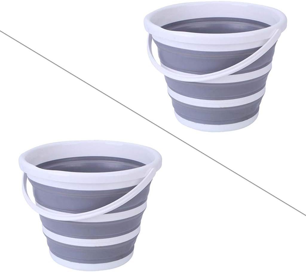 ZDTJQ Folding Silicone Bucket 10 Litre Two Large Capacity