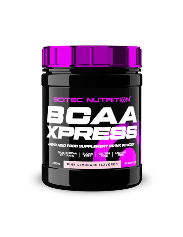 Scitec Nutrition BCAA Xpress, Sugar, Gluten & Lactose-Free, 5g Pure BCAA, Muscle Recovery & Growth, 2:1:1 Amino Acid Ratio, Flavoured & Easy Mixing, 280 g, Pink Lemonade