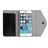 iPhone 6 Case - Exact Apple iPhone 6 4.7 Case [CLUTCH Series] - PU Leather Wallet Clutch Case for Apple iPhone 6 (4.7-inch) Black