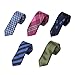 Dan Smith DANF0031 Multicolored Polyester 5cm-width Thin Ties Fitness For Marriage Skinny Ties - 5 Styles Available Classic For Husband