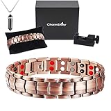 Mens 99.9% Pure Copper Bracelet Magnetic Therapy Health Wristband Jewelry Benefits 3500 Gauss Magnets for Women Arthritis Pain Relief
