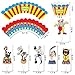 Circus Animal Cupcake Toppers and Wrappers for Carnival Circus Birthday Party Cupcake Supplies -24 Pack Cupcake Toppers and 24 Pack Wrappers