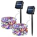 Solar Light String 2pack 100LED Copper Wire Lights Outdoor 33ft Waterproof 8 Modes Fairy Lights for Xmas,Patio, Bedroom, Patio, Wedding, Party for Heepow (Multi-Color)