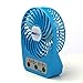 innobay Handy Portable Rechargeable Fan Operated by Built-in Lithium Battery, 7 blades, 4 Speeds of Air Force Adjustable, Timing Function and Battery Status Visible, Perfect Gift for Kids (Blue)