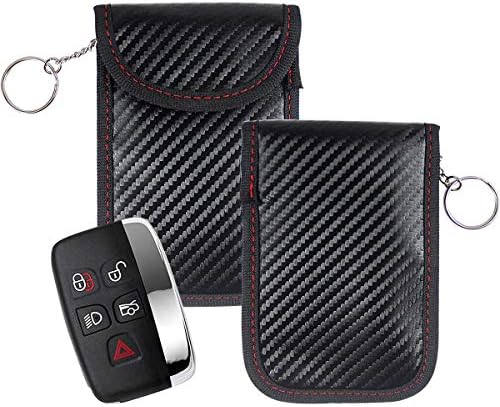Car Key Signal Blocker case,Car Key Signal Blocker Pouch,Bag for car Keys for Keyless Car Theft Prevention | Signal Blocking Wallet for Car Keys & Credit Cards - PU Leather Case - Black