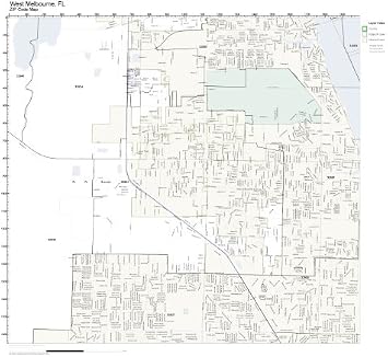 Amazon.com: ZIP Code Wall Map of West Melbourne, FL ZIP Code Map Not