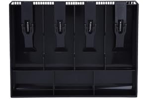 Cash Tray, Cash Drawer Register Insert Tray Replacement Coin Cashier Tidy 4 Bills 3 Coins Money Storage Box 12.6 x 9.6 x 1.4 