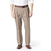 Dockers Men's Classic Fit Signature Lux Cotton Stretch Pants-Pleated (Regular and Big & Tall)