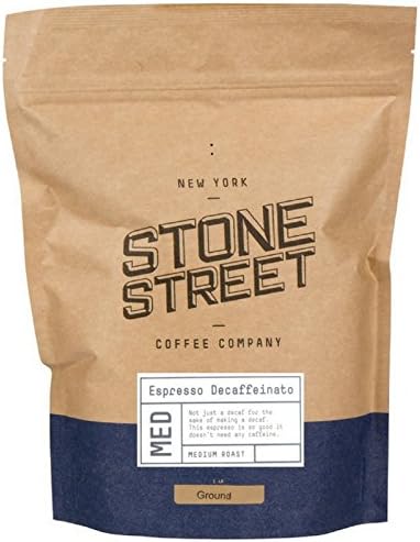 DECAF ESPRESSO Ground Coffee | 1 LB Bag | Medium Roast | Thick Italian Style Crema | Fine Grind Decaffeinated