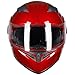 ILM Motorcycle Dual Visor Flip up Modular Full Face Helmet DOT 6 Colors Model 902 (XL, RED)