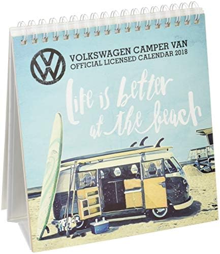 VW Camper Vans Official Desk Easel 2018 Calendar - Month To View Desk Format Calendar – Desk Calendar, 15 Sep 2017