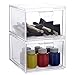 Stackable Clear Plastic Craft and Office Organizer Drawers | Set of 2