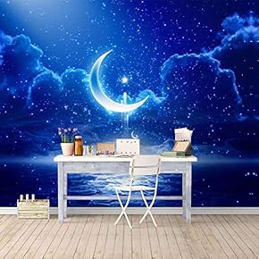 Wall Mural Moonlit Night Removable Wallpaper Wall Sticker for Bedroom Living Room - 66x96 inches