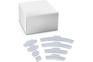 EZISOE 80Pcs MC Type Zinc Wheel Weight Assortment, 0.25OZ/0.5OZ/0.75OZ/1.0OZ 15pcs for Each Style,1.25OZ/1.5OZ/2OZ/2.5OZ 5pcs