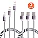 Type C Cable,Ofspower 3Pack 3ft 6ft 10ft Nylon Braided USB C Data & Charging Cable with Aluminum Connector for Galaxy S8/S8 Plus/ Note 8, Nexus 6P/5X, LG G5, OnePlus 2 and More (Gray)