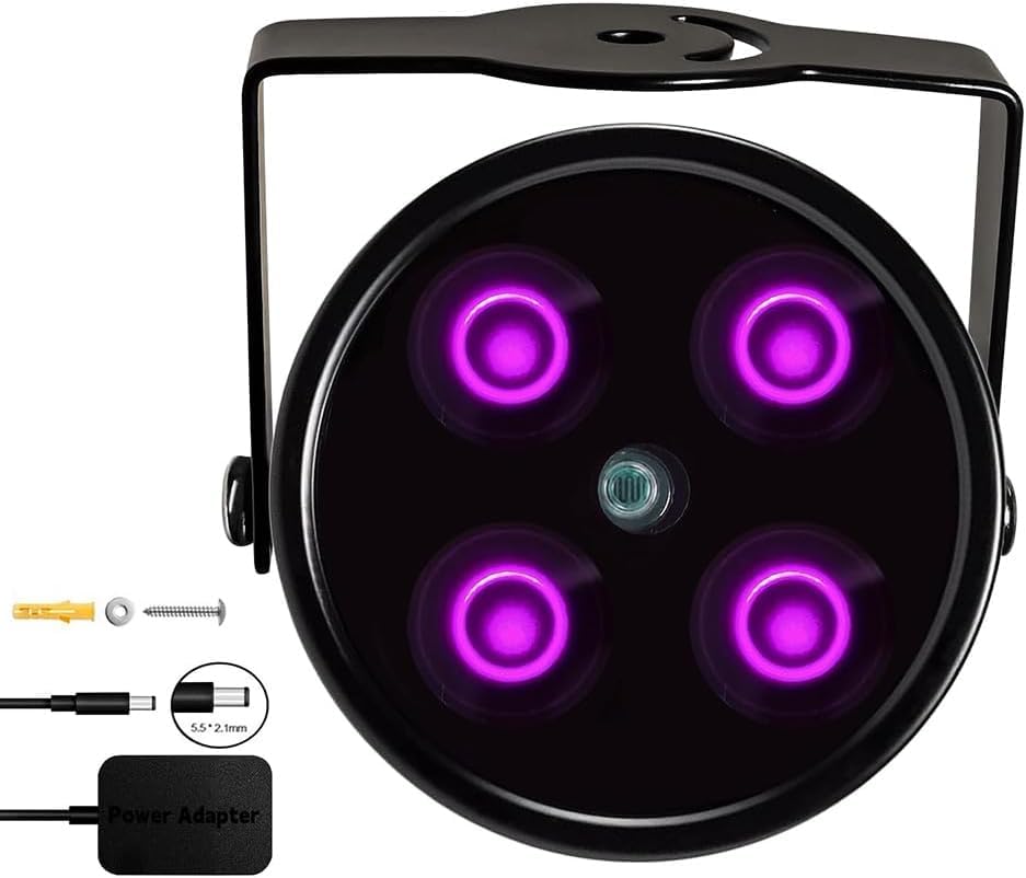 JCHENG IR Illuminator 4-Led Infrared Light for IR Camera, Quest Series and PSVR2 with Power Adapter