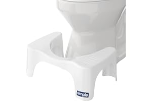 Squatty Potty Simple Curve Bathroom Toilet Stool 7" White