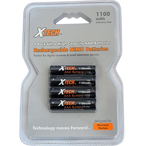 Xtech AAA Ultra High-Capacity 1100mah Ni-MH Rechargeable Batteries (12 Pack) - Thumbnail 2