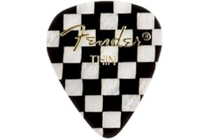 Fender Graphic Guitar Picks 351 Shape, Checker, Thin, 12-Pack