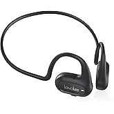 Open Ear Wireless Bluetooth 5.4 Headphones, Ultra-Light Earbuds with Dual Mic, ENC Clear Calls, Touch Control, Air Conduction, Sweat Resistant IPX5 Earphones for Kids, Adults, Running, Hiking(Black)