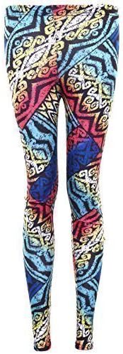 Sapphire Women's Leaf Cartoon Checkered Knitted Floral Printed Comfy Ladies Leggings