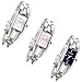 Ladies Bangle Braclete Retro White Square Jewelry Quartz Wrist Watch for Women