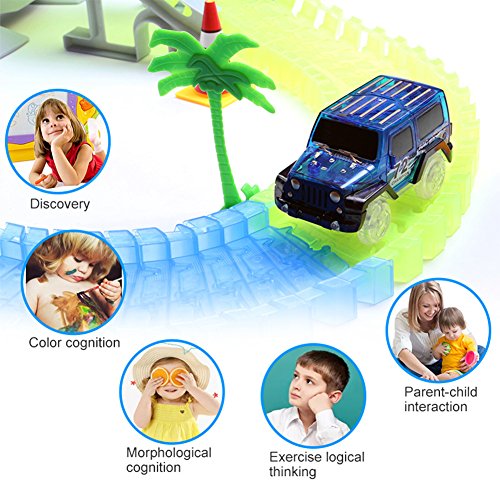 image for New ideas Car Tracks,Light Up Replacement Toy Car (2-Pack) Glow in the
